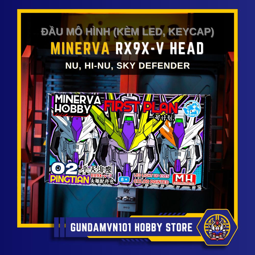 [KEYCAP, LED INCLUDED] MINERVA 1/100 PINGTIAN RX9X-V HEAD (NU HI-NU SKY DEFENDER) - คีย์บอร์ดแบบกลไก