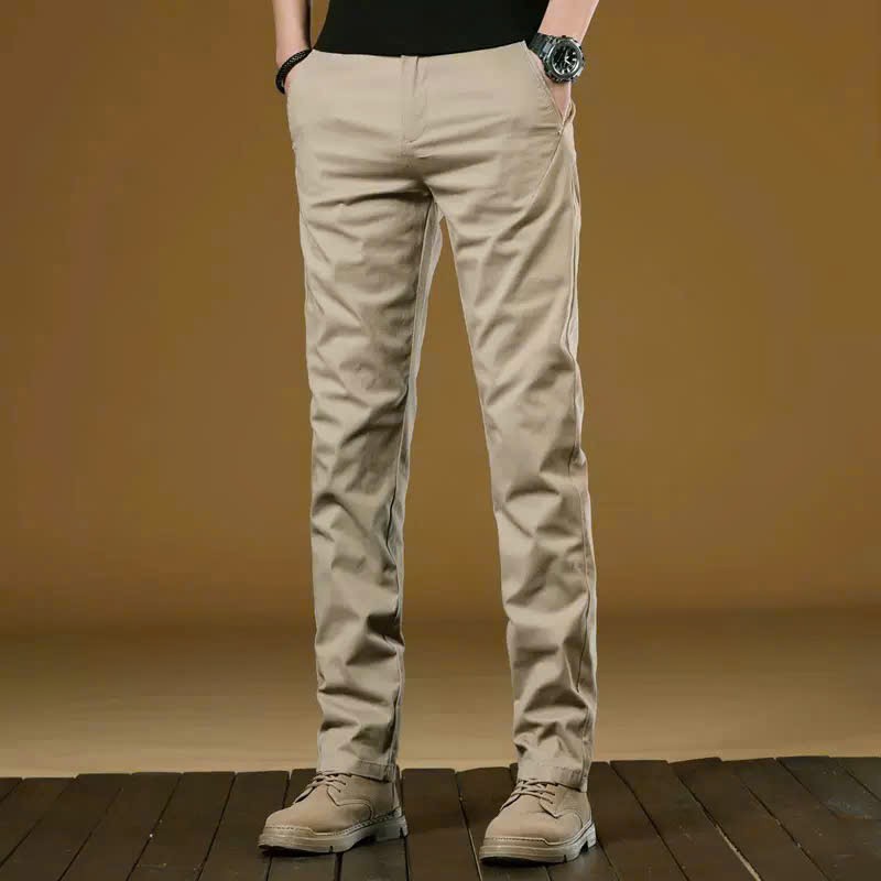 กางเกงสีกากีผู้ชายทรงสลิมฟิตคุณภาพสูง - K7