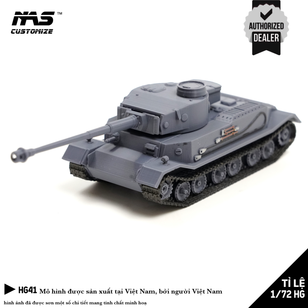 [NAS] 1/72 สเกล HG German TIGER P โมเดลรถถัง 1:72 สเกล Porche Tiger โมเดลประกอบถัง HG