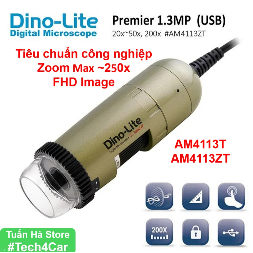 กล้องจุลทรรศน์สําหรับซ่อมวงจรอิเล็กทรอนิกส์และซ่อมโทรศัพท์ Dino Lite, AM4113ZT AM4115ZT โพลาไรซ์ป้อง