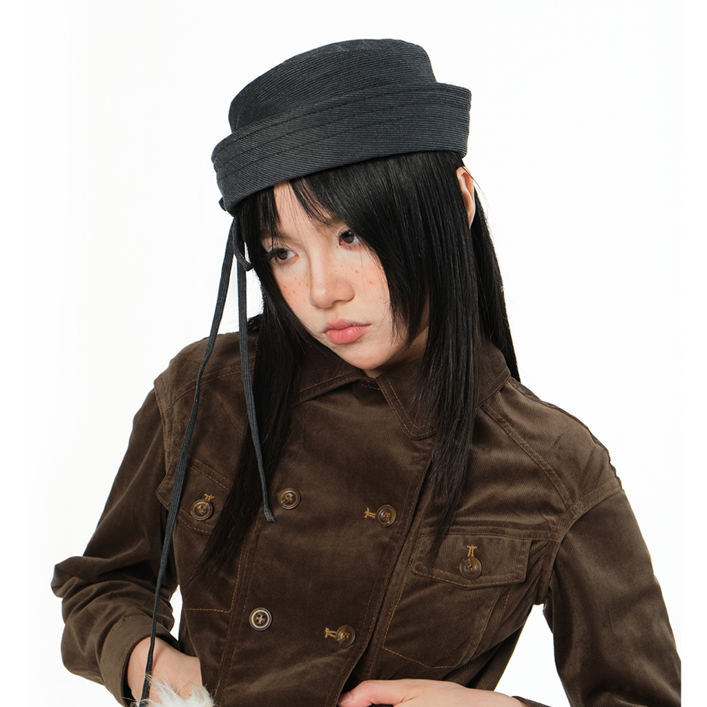 หมวกกะลาสีสไตล์มีเนคไท - UYU - KIHO SAILOR HAT - H02
