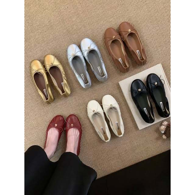 BauueBlume :Noble Ballet Flat เวอร์ชั่นหนังด้าน
