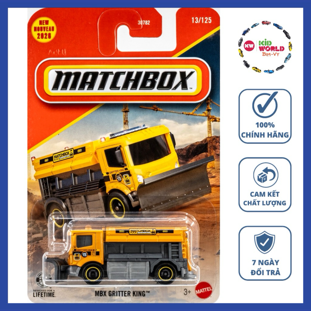 Matchbox Model Vehicle Truck MBX Gritter King JHM33 Crane.
