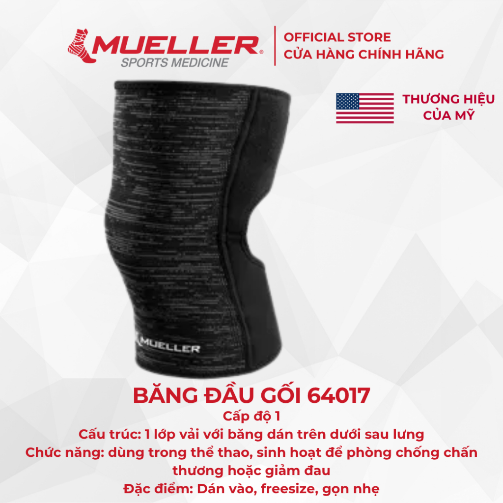 MUELLER 64017 KNEE BAND BLACK FREESIZE SPORTS AND LIFE