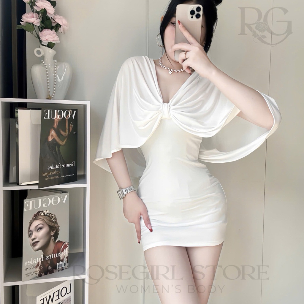 ชุดเดรสผู้หญิงสวยๆ 437 ชุดเดรสปาร์ตี้ผู้หญิง เดรสบอดี้คอนเดรปเปิดไหล่สุดหรู-หุ่นเย้ายวน CAN BE WEARED IN TWO STYLES ผ้าลาดงเนื้อเนียน