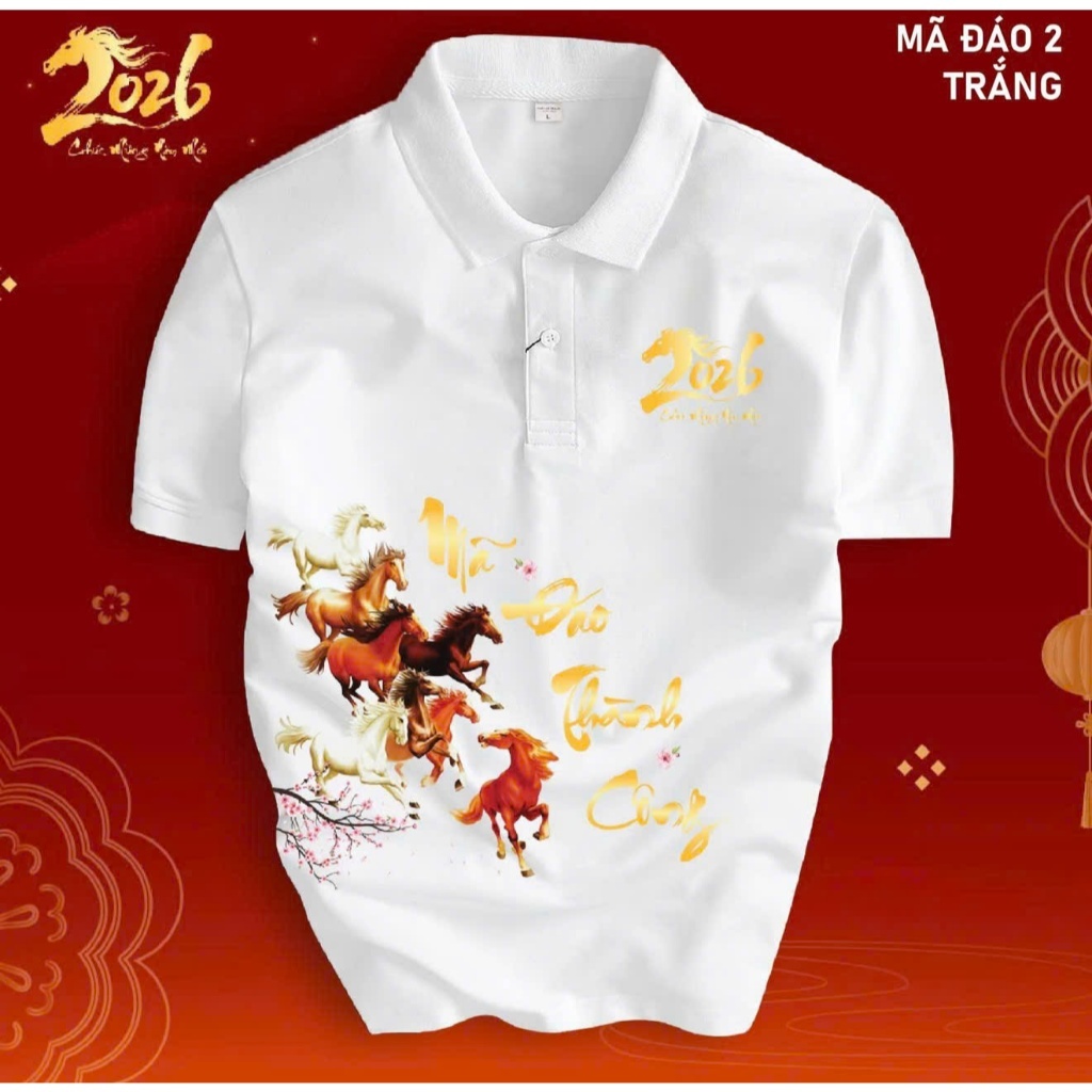 Tet Polo Shirt 2026 MA DAO 2 สินค้ามาใหม่ NO BACK PRINTED คอปกเปิดโล่ง BASIC คุณภาพสูง หรูหราหรูหรา