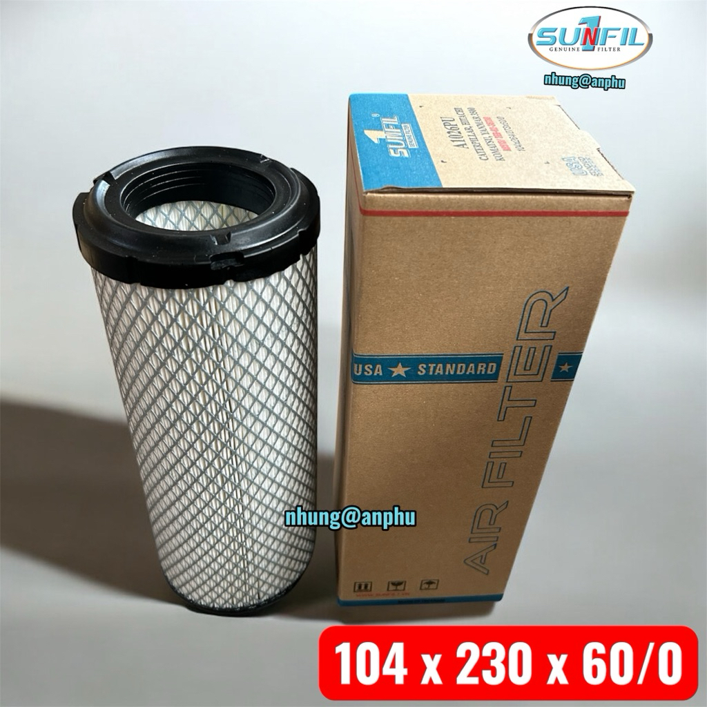 กรองอากาศ A1023PU / PU1023 / A1023PU-A1 / A1023PU-AB / A1023 / A1023F รถยก, Kobuta, การก่อสร้างsunfi