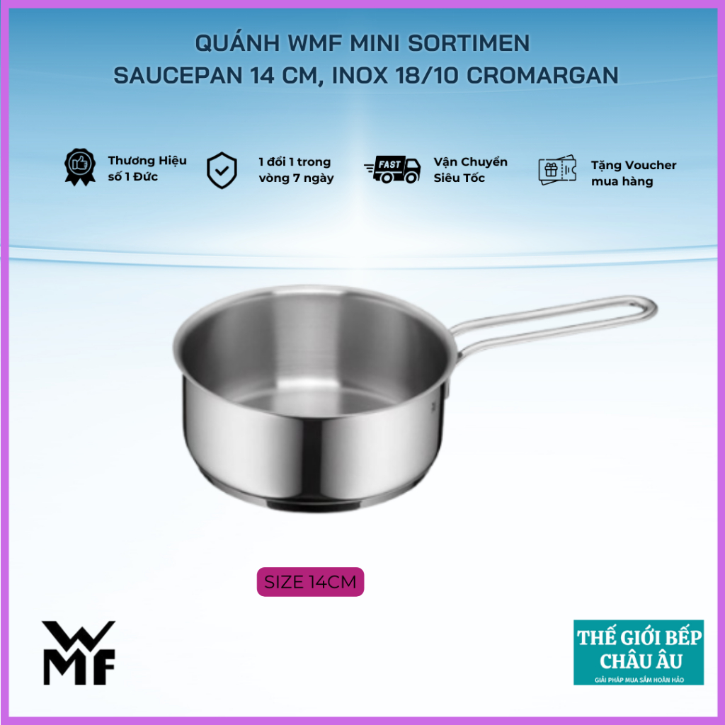 WMF MINI BAR 14 ซม.: คุณภาพสูง 18/10 CROMARGAN สแตนเลส, ชุดสําหรับห้องครัวทุกประเภท, การใช้อาหาร