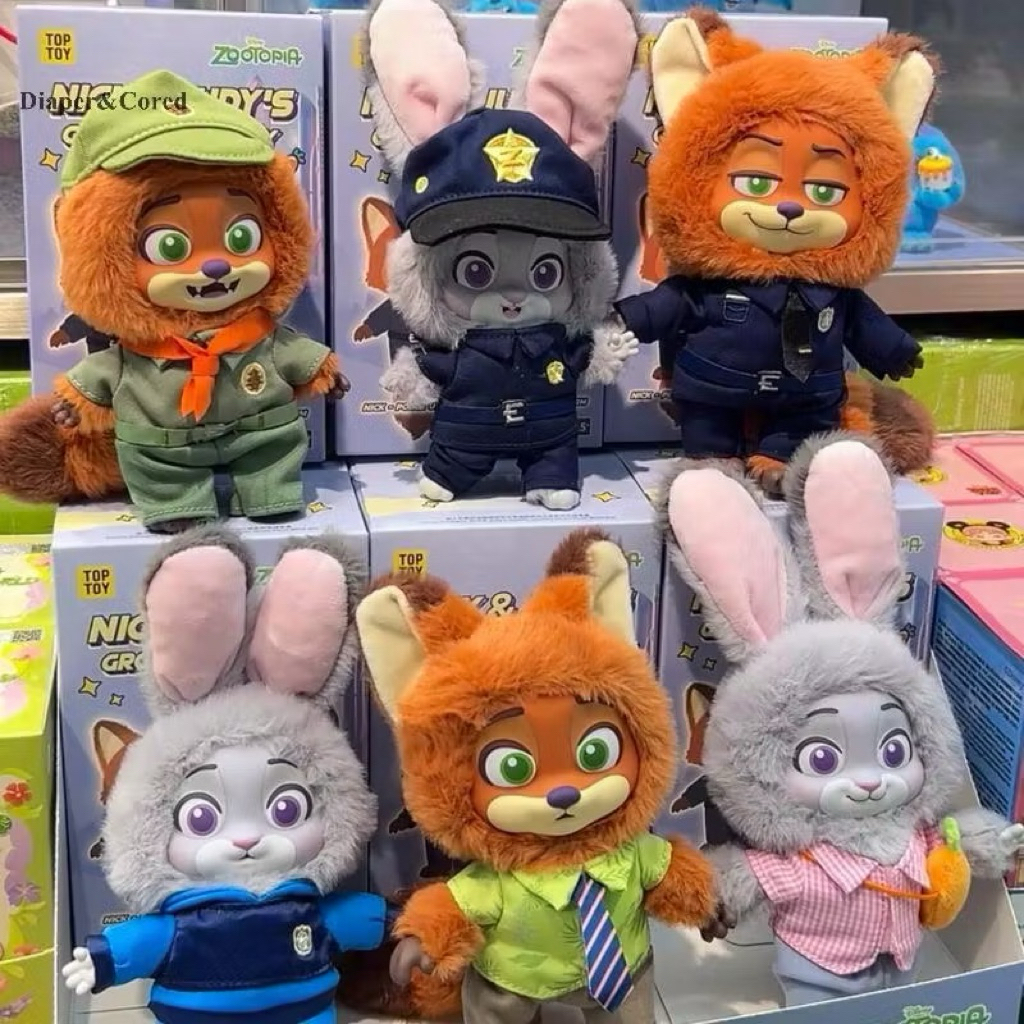 Disney Zootopia Blind Box V2 Nick And Judy Blind Box ของเล่นน่ารัก