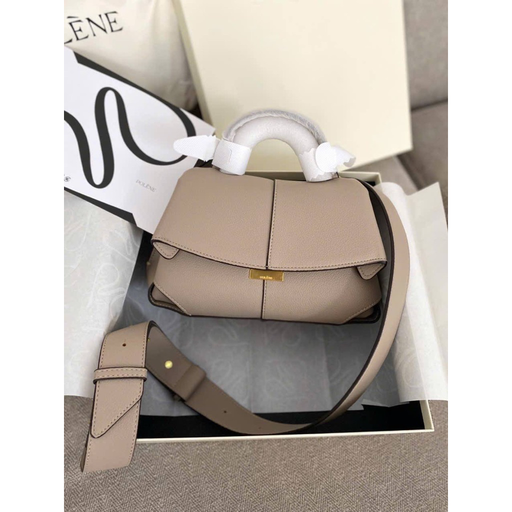 Womens Polene Mokki Mini Brown Camel Crossbody Bag