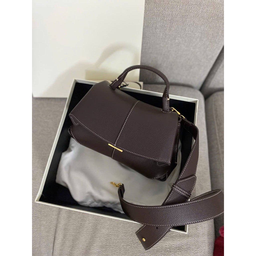 Ebony Brown Mini Polene Mokki กระเป๋าสะพายข้างผู้หญิง