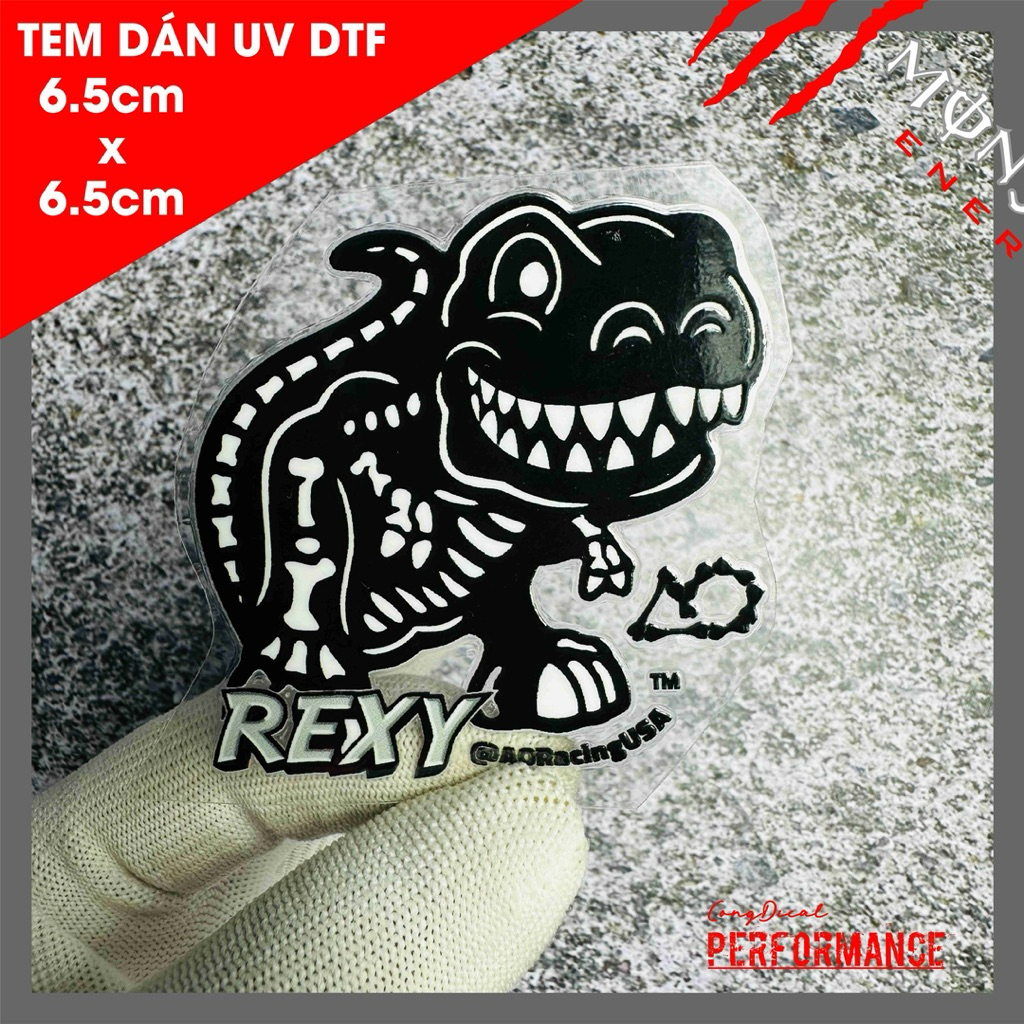 สติ๊กเกอร์ BONE DINOSAUR (REXY) วัสดุ UV DTF