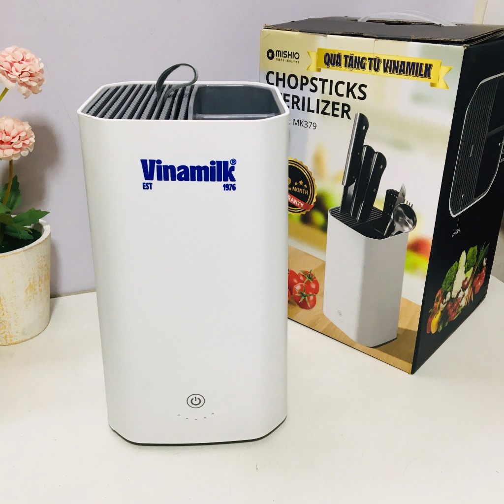 Mishio MK379 VINAMILK ช้อนตะเกียบช้อนส้อมเครื่องเป่าฆ่าเชื้อ