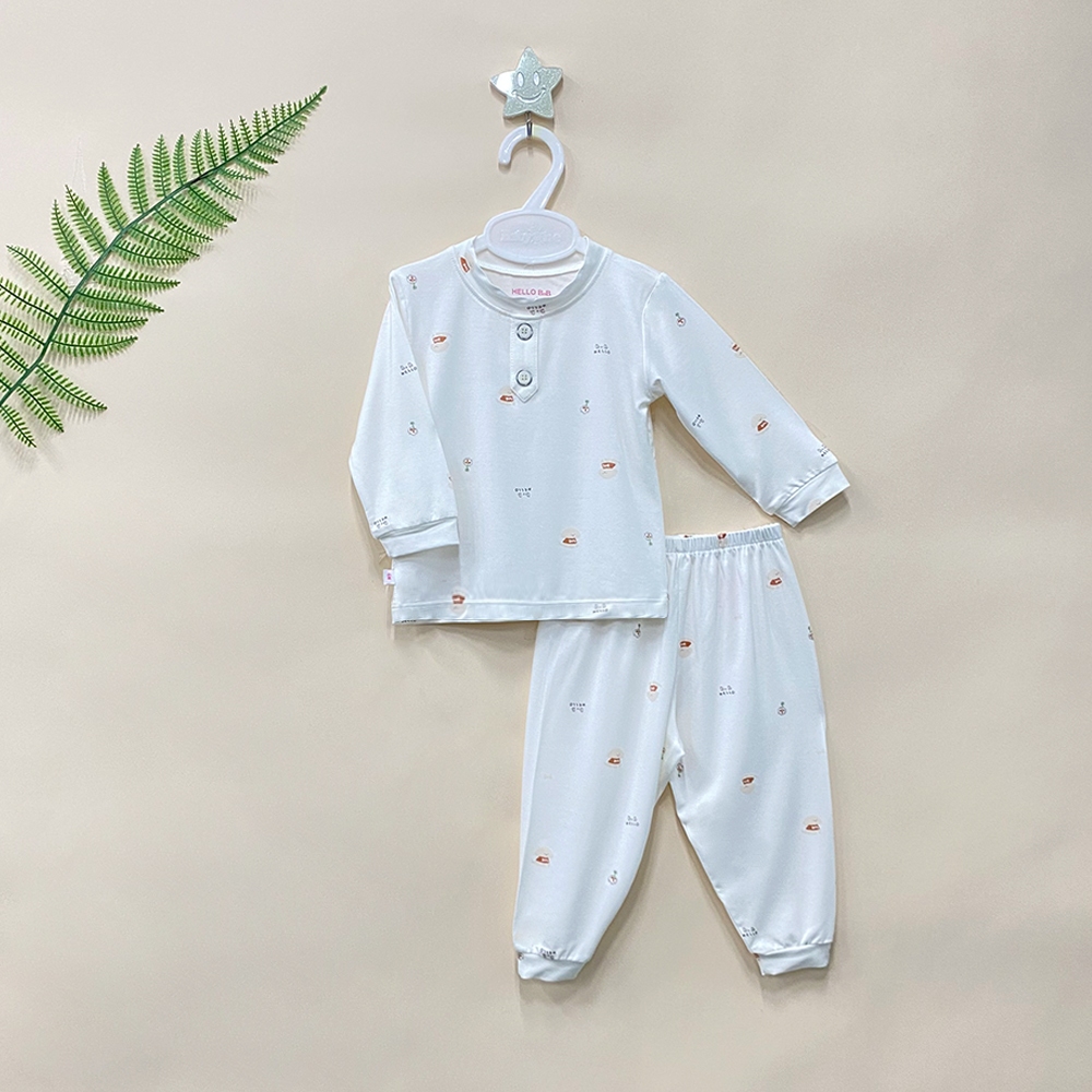 ชุดยาวคอเต่าไม้ไผ่พิมพ์ลาย 1816 - HELLO BnB