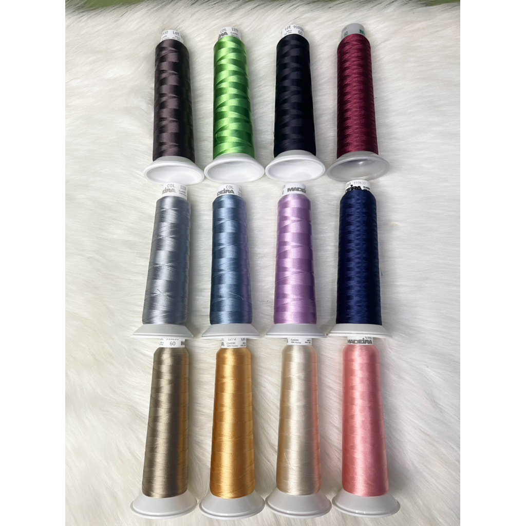 - มาเดรา 75ง/2 ด้ายเย็บปักถักร้อยคอมพิวเตอร์ผ้าฝ้าย 100% เส้นด้ายนุ่มและเรียบเนียน