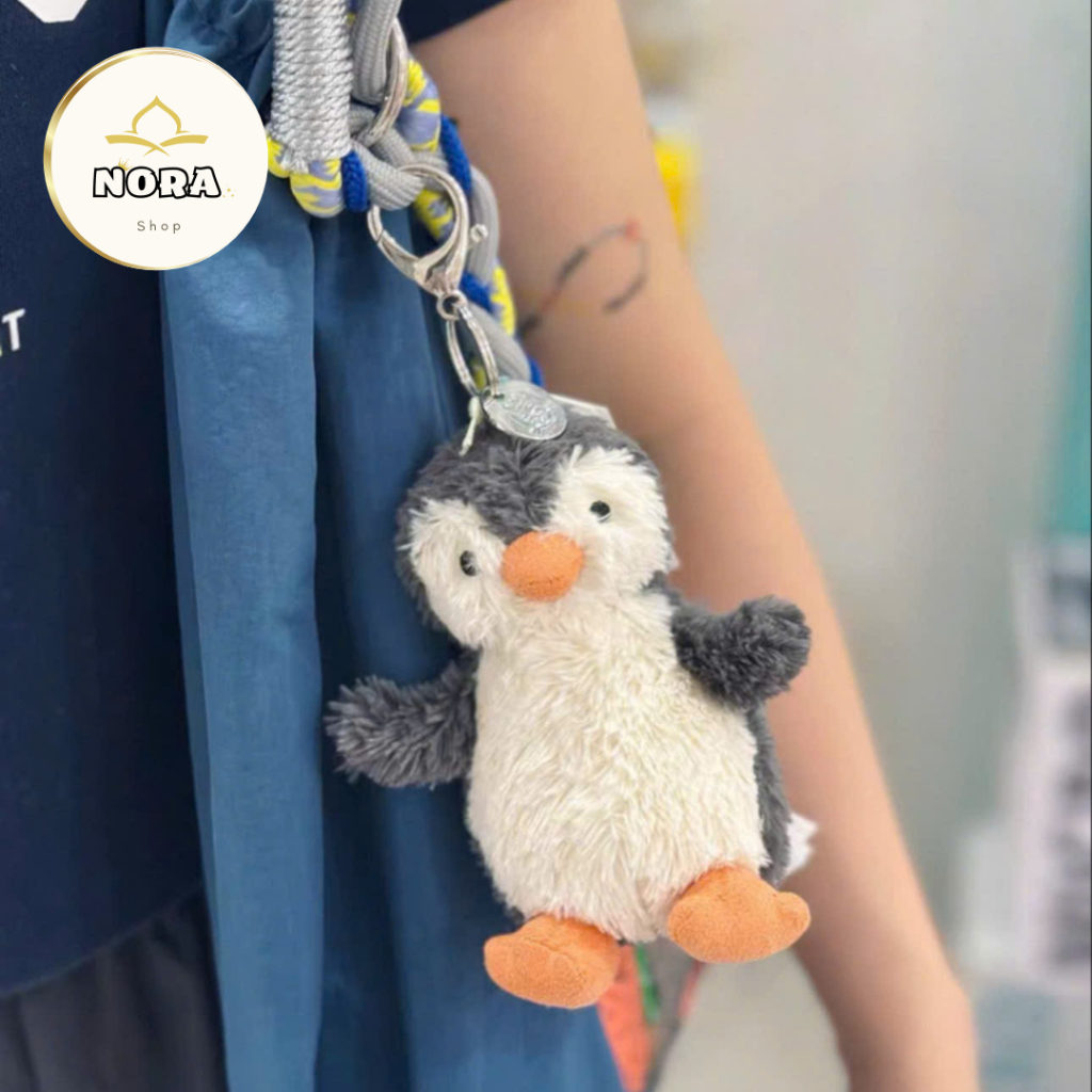 (Excess) JELLYCAT Peanut Penguin Bag Charm - Cute JELLYCAT Penguin Keychain Full Tag Free Dustbag