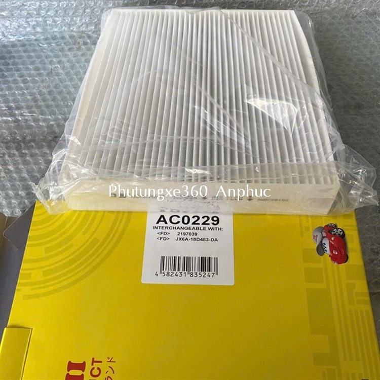 [ของแท้ JS] ไส้กรองอากาศเครื่องปรับอากาศระดับพรีเมียมสําหรับ Ford Ranger 2022+ JS Asakashi Japan AC0