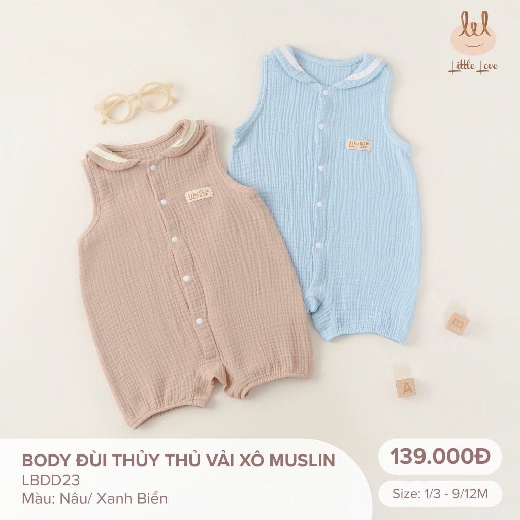 SAILOR THIGHS BODY MUSLIN FABRIC [SUPER COOL - SOFT - ABSORBENT] SZ 1/3M - 9/12M (LBDD23)