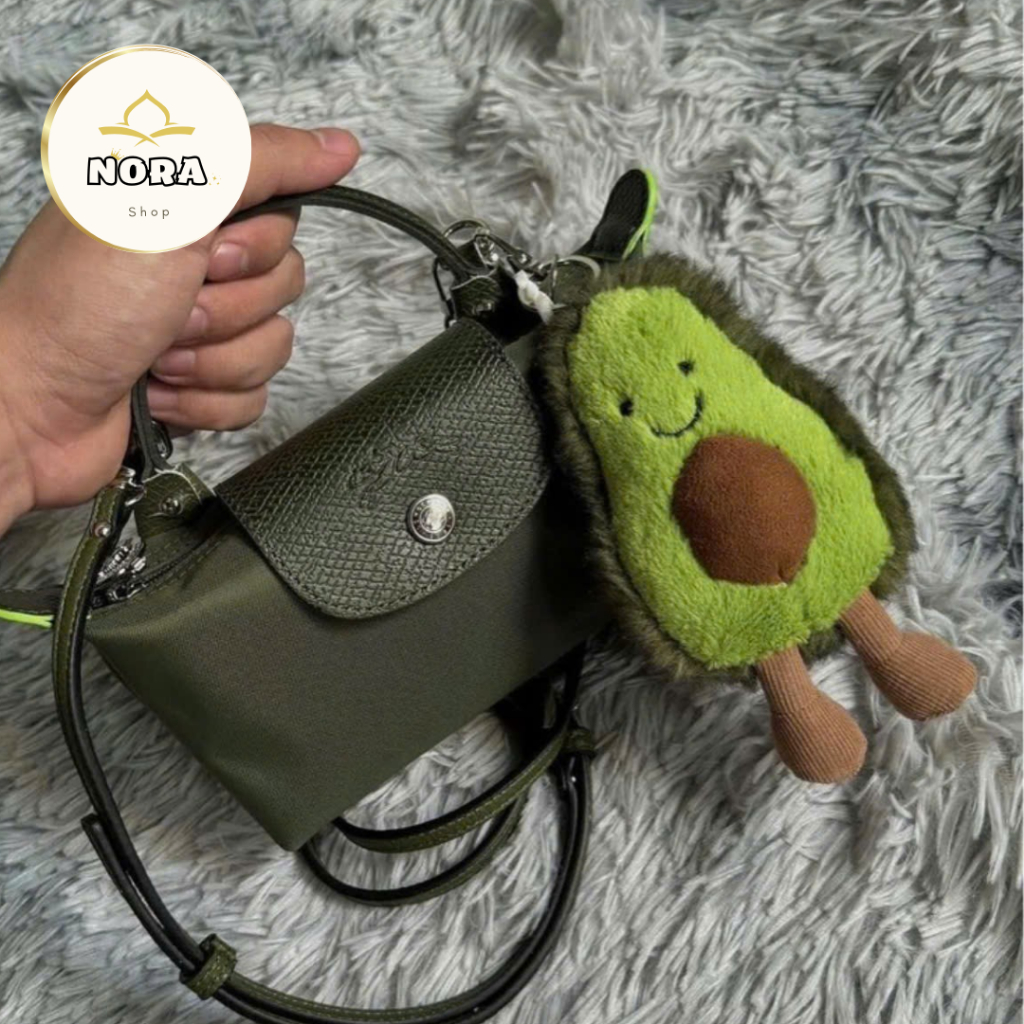 (Excess) JELLYCAT Amuseables Avocado Bag Charm - Cute JELLYCAT Avocado Keychain Full Tag Free Dustba