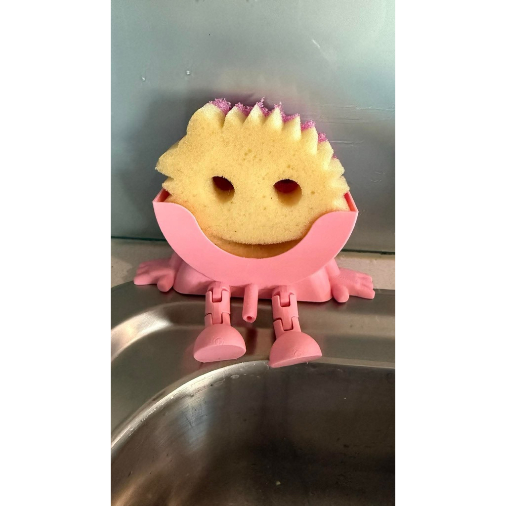 🧽 Scrub Daddy Scrub Mommy ที่วางแผ่นล้างจาน สีชมพู - ที่วางสครับ Daddy Sink