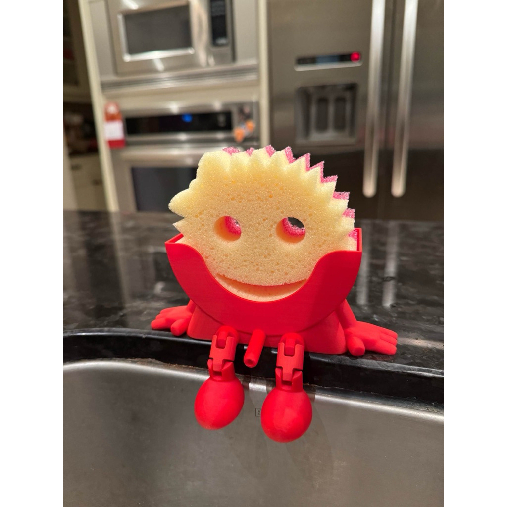 0027 Scrub Daddy Scrub Mommy ที่วางแผ่นล้างจาน สีแดง - Scrub Daddy Sink Holder