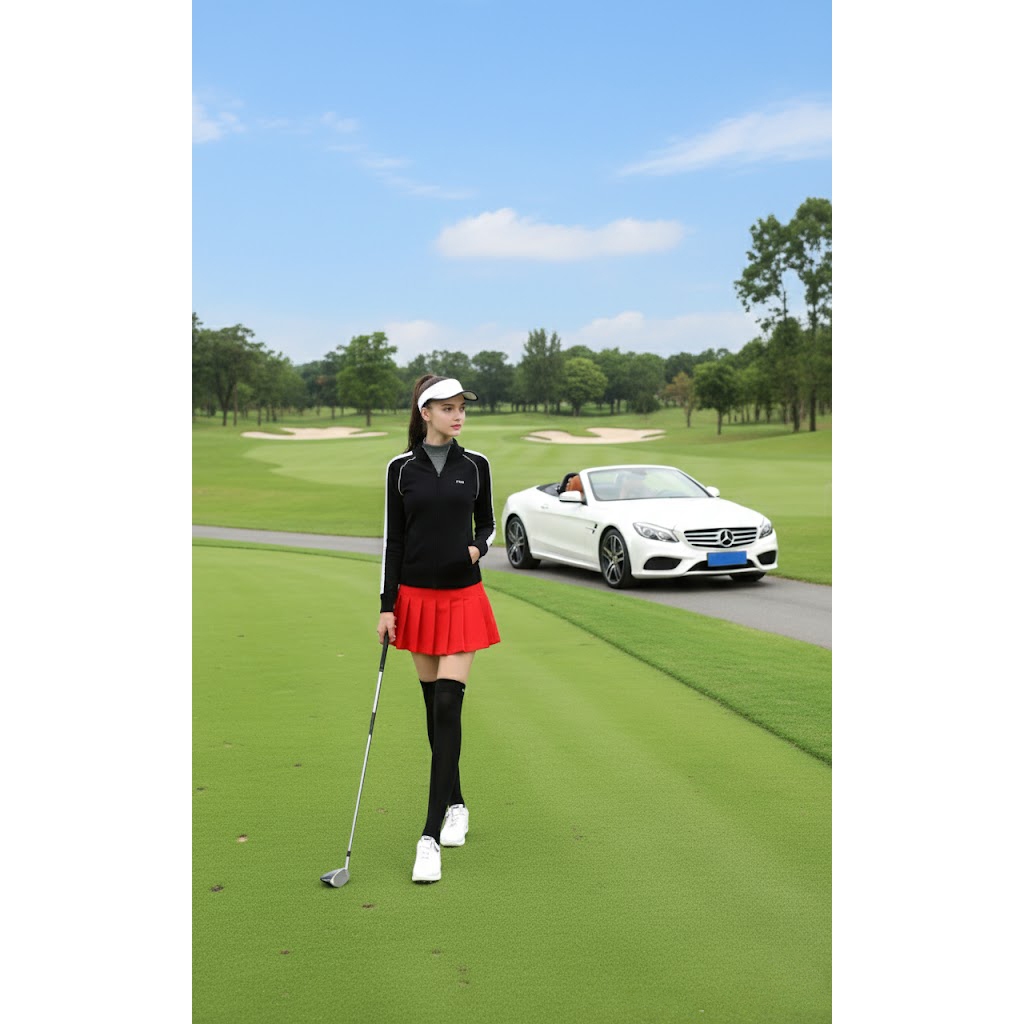 จุดด่างพร้อยถุงเท้ากอล์ฟผู้หญิง หน้าจีเอ็ม WZ015 ของแท้ - ผ้าฝ้ายคุณภาพสูง ฟรีไซส์ 4 ฤดูกาล