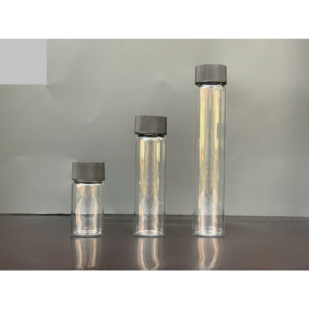 ขวดแก้วใสสําหรับตัวอย่างฝาเกลียว 20ml 40ml 60ml