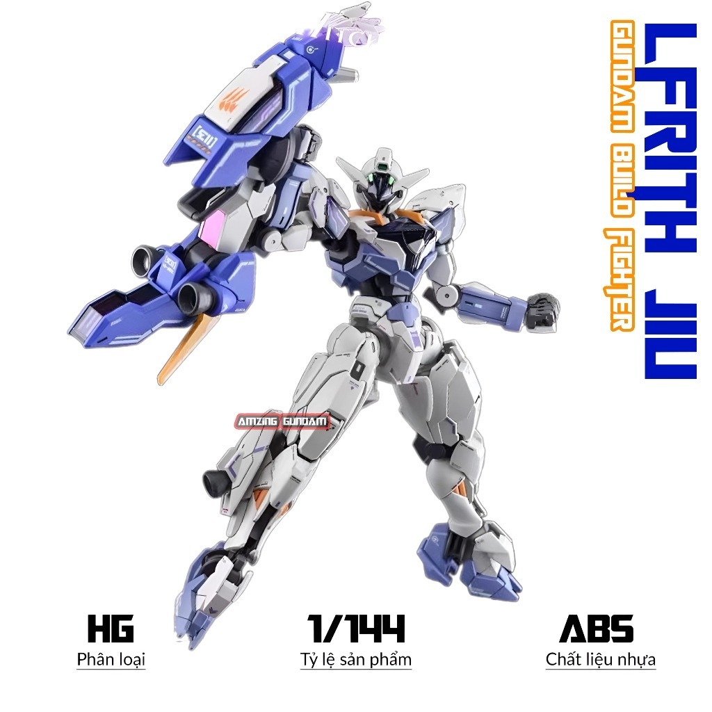 โมเดล HG Lfrith Jiu, 1/144 Mecha, ของเล่นประกอบพลาสติก
