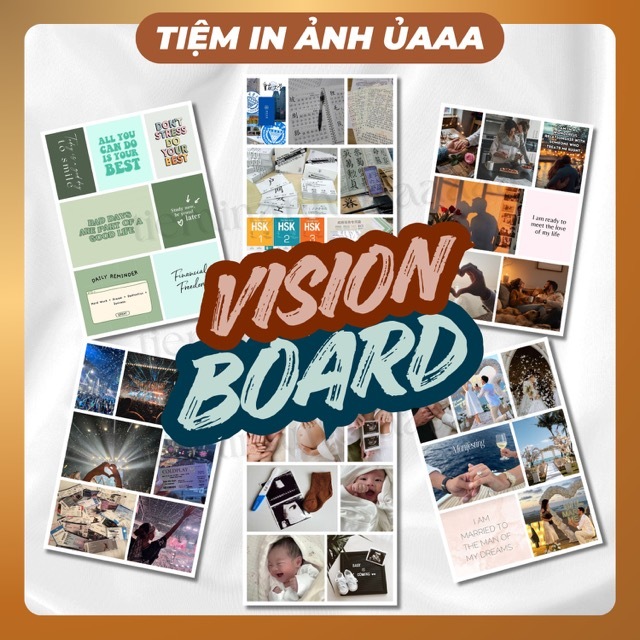 ชุดภาพถ่าย Vision Board แบบธีม (2) ใช้เป็น Vision board Manifest หรือ Paral planner ตกแต่งผนัง