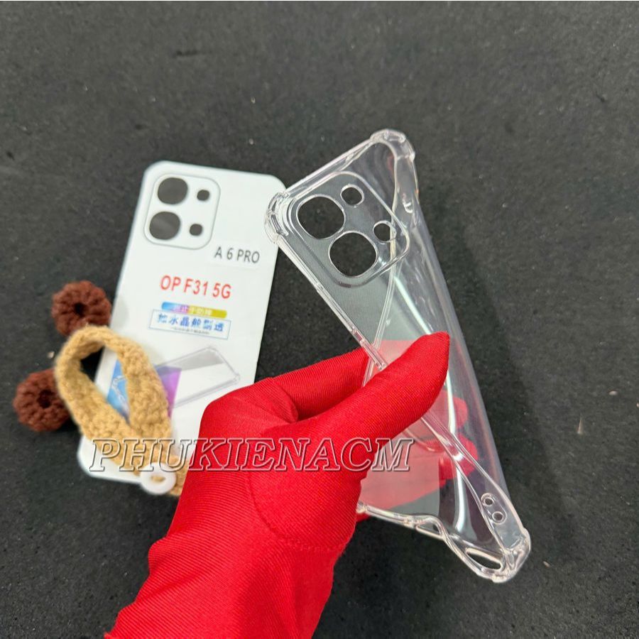 OPPO A6 PRO / F31 5G เคสยืดหยุ่นโปร่งใสพร้อมด้านข้างกันกระแทกและกันกระแทก 4 ด้าน