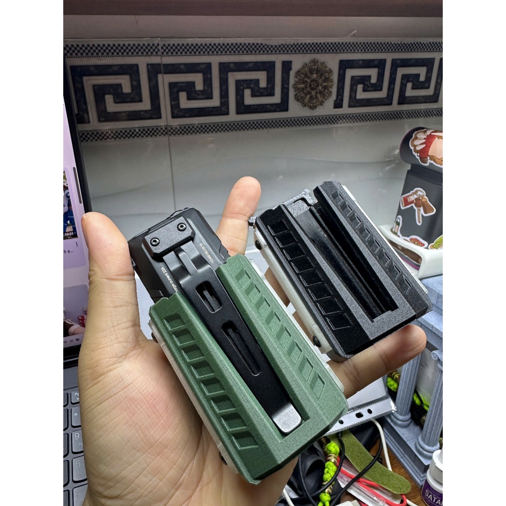 Holster NITECORE EDC37 3D Print – PETG คาร์บอนที่ทนทานเป็นพิเศษ | ส่องสว่าง ส่องสว่าง | ล็อคหมุนได้360°