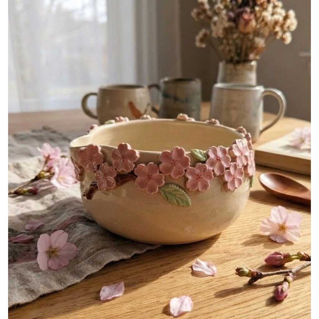 ชามมัทฉะ/ รุ่นดอกชวัน