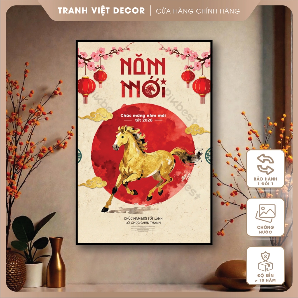 Fomex 7 มม.Tet Decor Board ติดผนัง, แขวนผนังสําหรับ Tet ตกแต่ง 2026 - Cafe Decor Board, ห้องเรียน