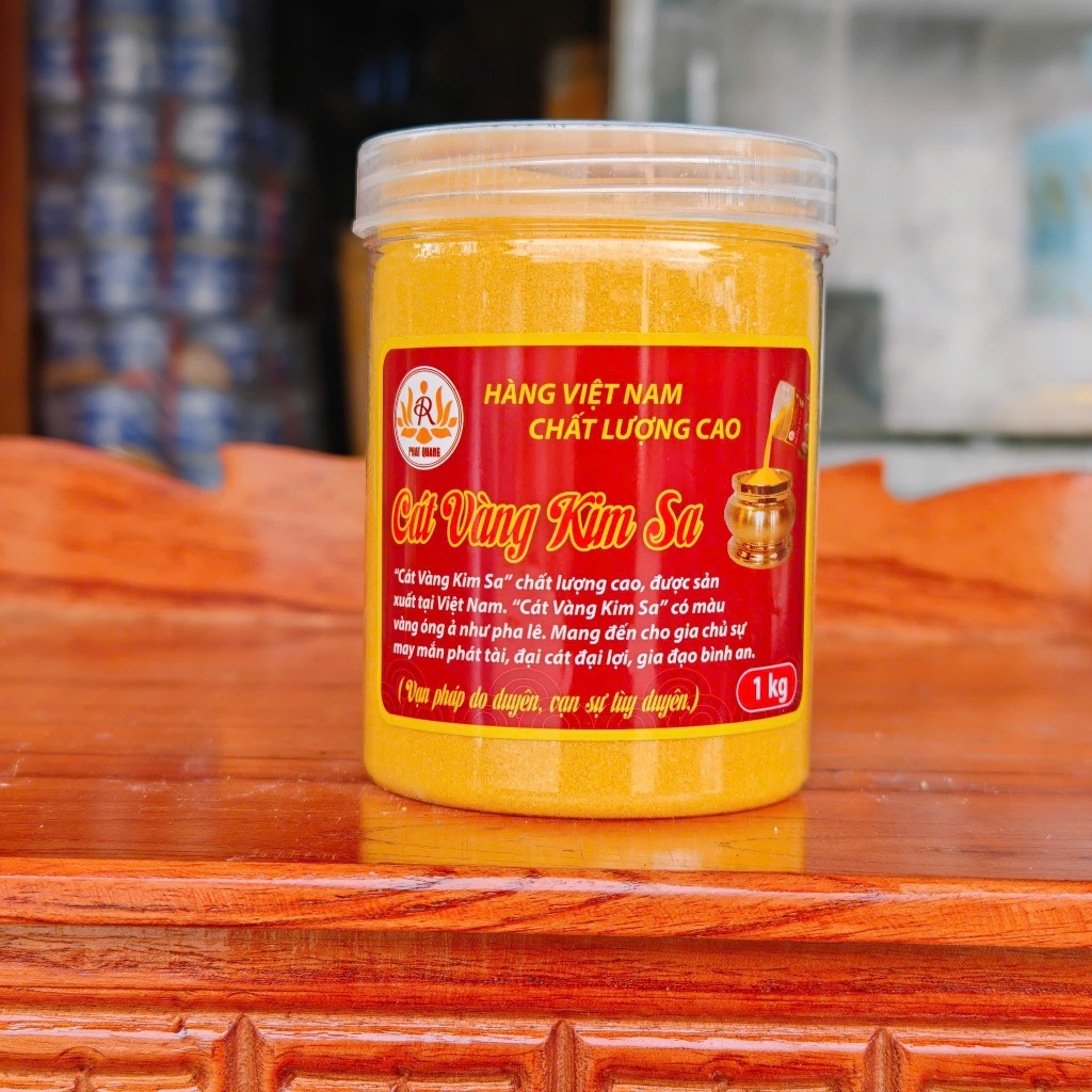 COMBO Jar of Kim Sa Sand, กระถางธูปทรายทอง 1 กก. - อุปกรณ์เสริม Belief สําหรับการตกแต่งแท่นบูชาในเวี