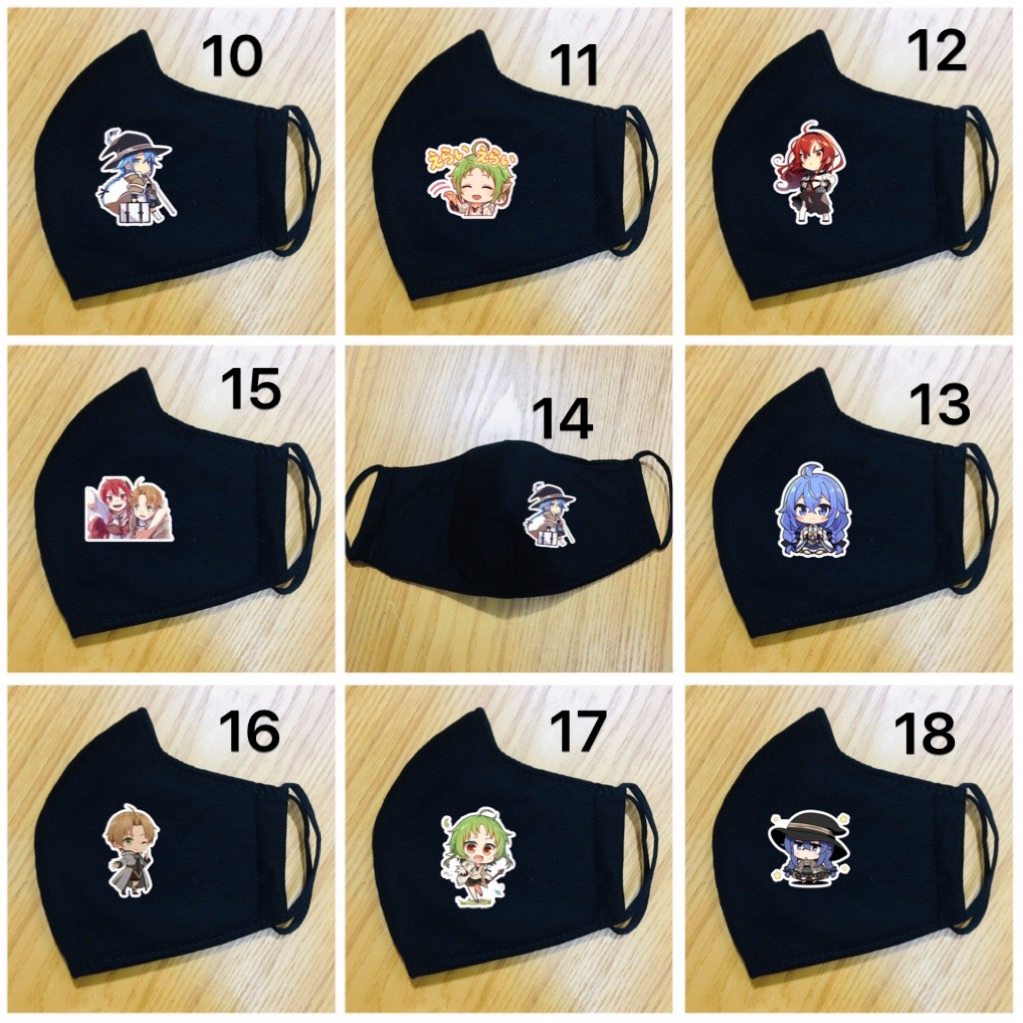 หน้ากากอนิเมะ mushoku tensei rudeus unemployed reincarnation/rudeus grayrated,sylphette,roxy migurdi