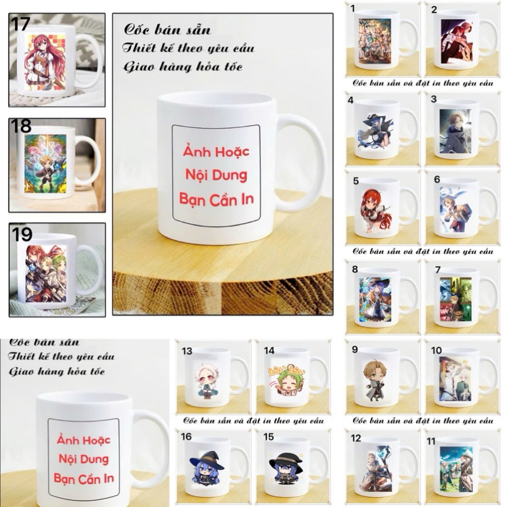 อะนิเมะถ้วย mushoku tensei rudeus unemployed reincarnation/rus greyratt cup,sylphette,roxy migurdia