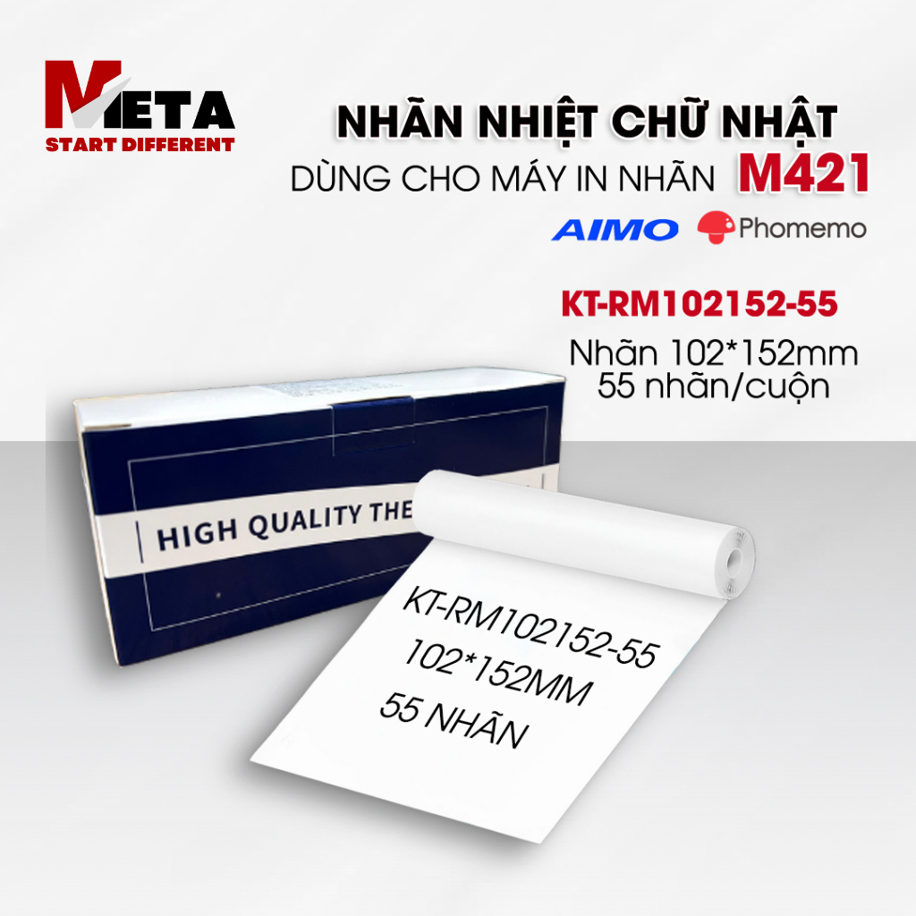 ป้ายความร้อน 4x6 (102x152 มม.) สําหรับเครื่องพิมพ์ฉลาก AIMO/Phomemo M421, D520BT, D530, 6XL