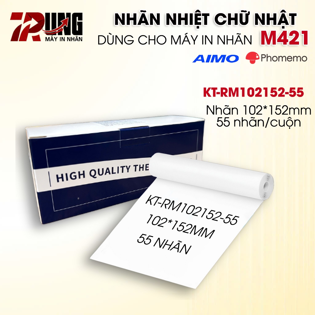 ป้ายความร้อน 4x6 (102x152 มม.) สําหรับเครื่องพิมพ์ฉลาก AIMO/Phomemo M421, D520BT, D530, 6XL