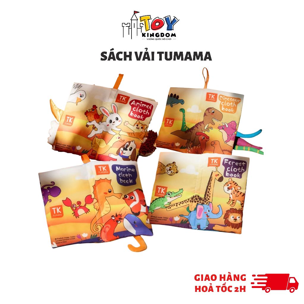ของเล่นหนังสือผ้า Tumama - Toykingdom Animal Tails พร้อมธีมนักดําน้ําเพื่อกระตุ้นความรู้สึกของทารก