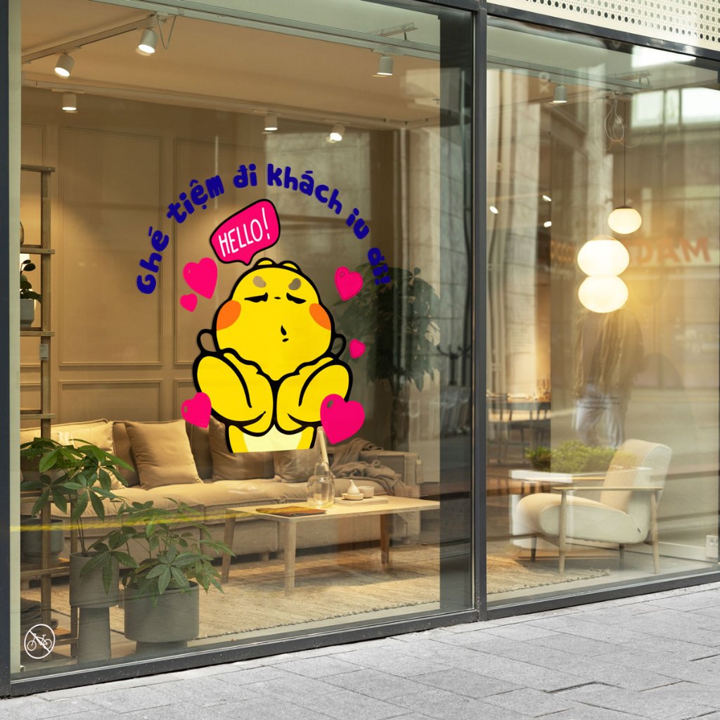 รูปลอกรูปทรงด้วยคําว่า GHÉ SHOP GOING TO IU CUSTOMERS สติ๊กเกอร์สําหรับคาเฟ่และร้านค้า ด้วย ADHESIVE