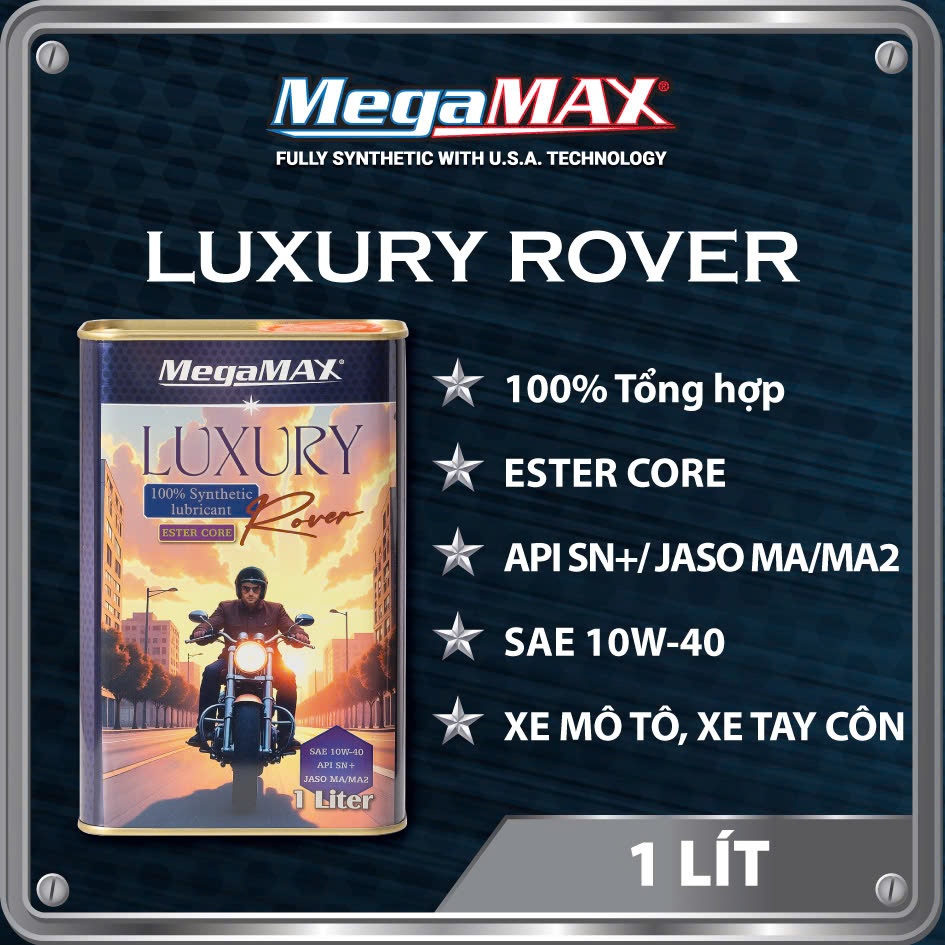 MegaMAX LUXURY ROVER น้ํามันหล่อลื่นรถยนต์ดิจิตอล 800ml/1L
