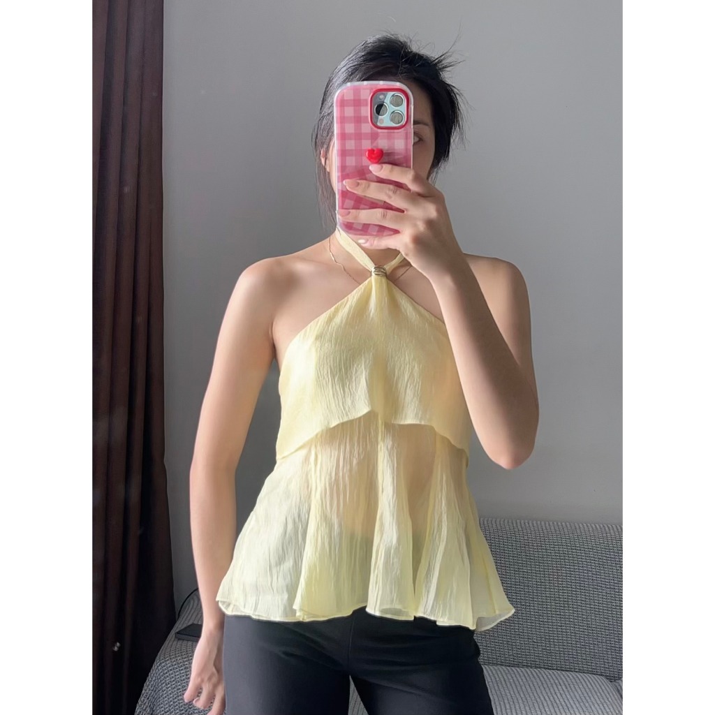 ESSIE - เสื้อชั้นในสตรีคล้องคอสไตล์หรูหรา - LEMONADE TOP