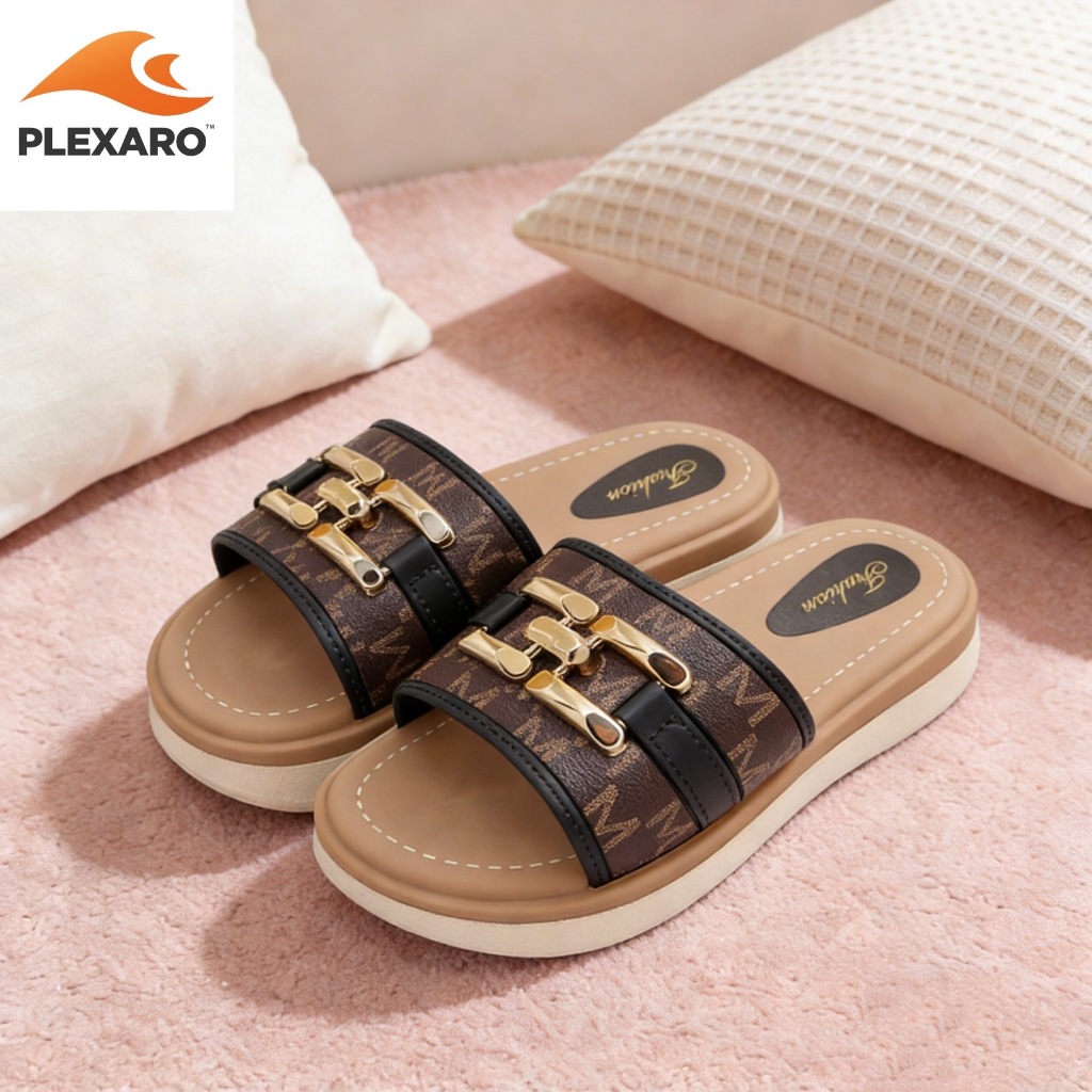 รองเท้าแตะผู้หญิง PVC พื้นรองเท้าบางแฟชั่น B620FF ไซส์ 36-41