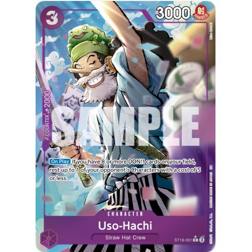 [การ์ดวันพีซ] ST18-001 | ซี | CHARACTER Uso-Hachi (ศิลปะธาตุ)