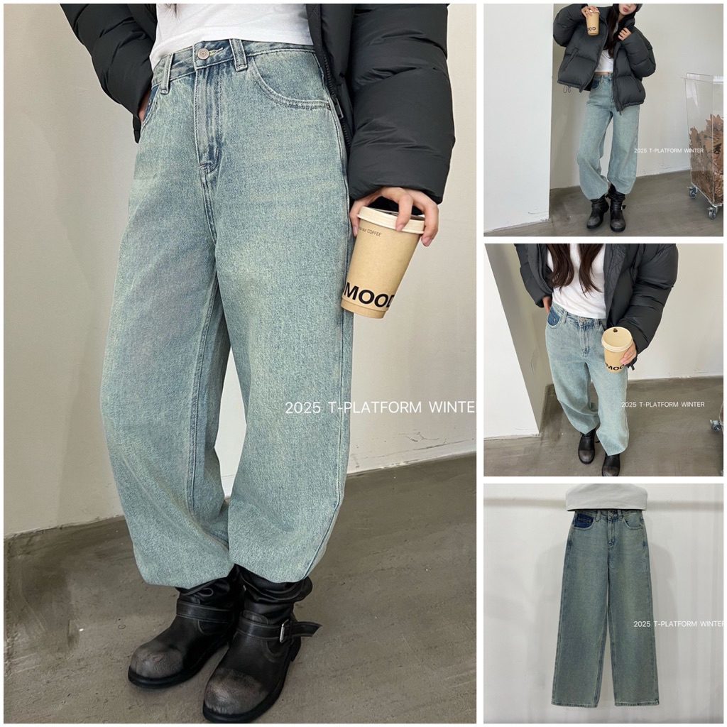 [Em.Cloud] CC Straight-Leg Straight-Leg Jeans TPLATFROM 5926