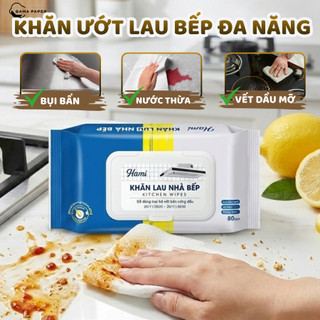 [Thùng10 Gói] Khăn Ướt Lau Bếp Đa Năng – Hương Chanh, Loại Bỏ Dầu Mỡ Hiệu Quả, Làm Sạch Nhanh, An Toàn,Siêu Tiết Kiệm