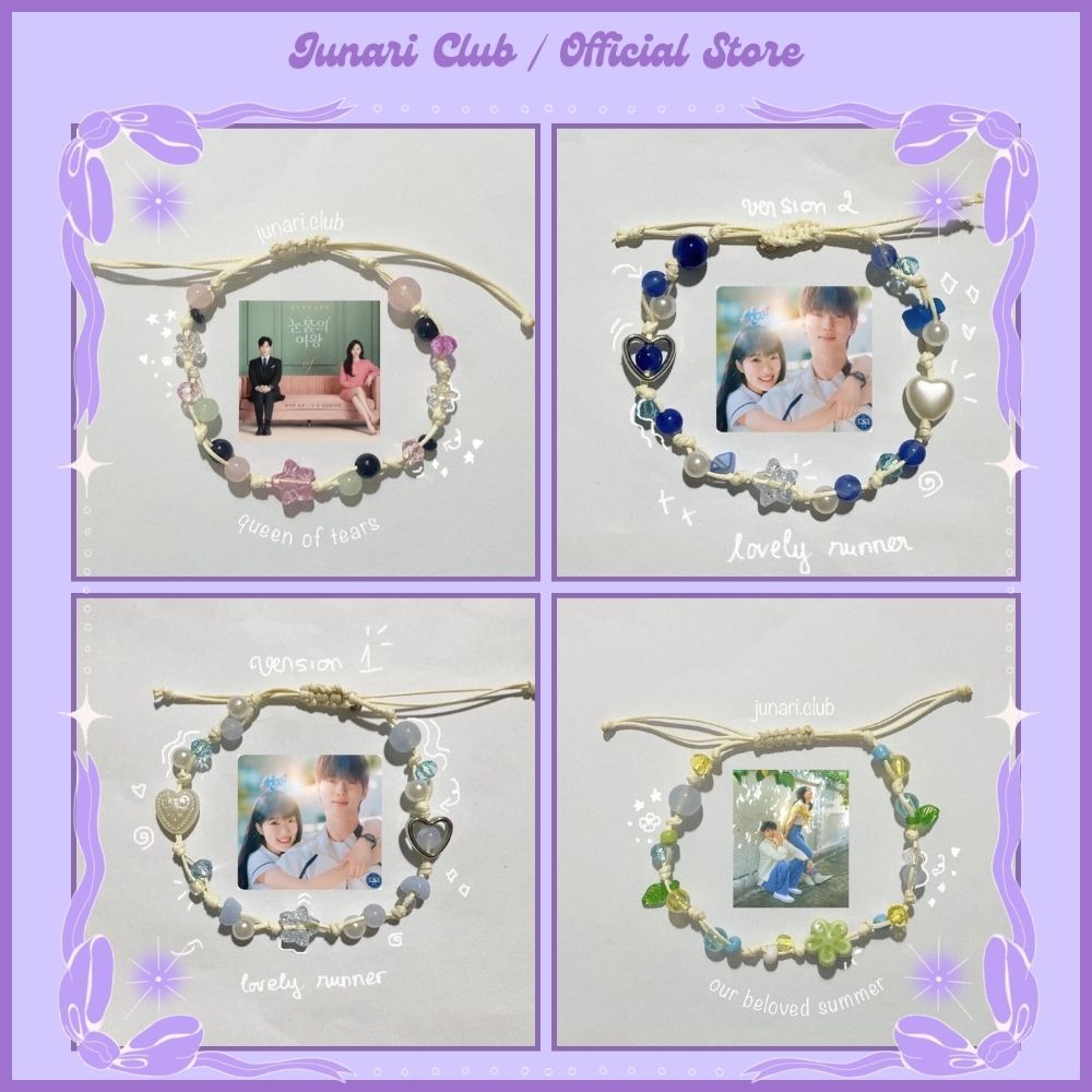 Kdrama Lovely Runner, Queen of Tears, Our Beloved Summer wax rope Bracelet - สร้อยข้อมือคู่ทํามือ