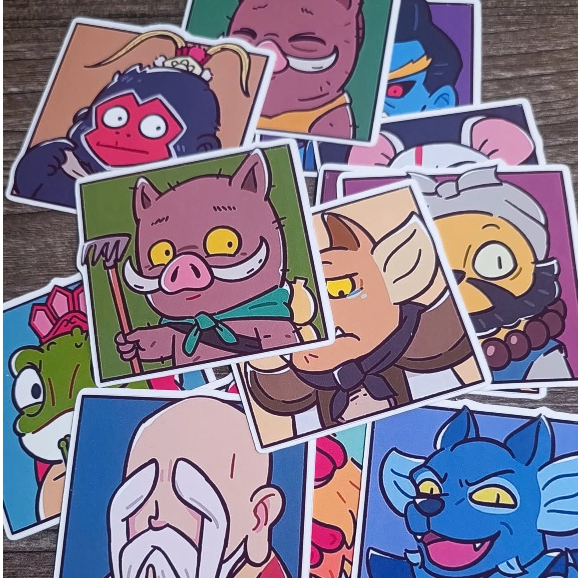 ชุดสติ๊กเกอร์ตัวอักษร 12 ชิ้นในภูเขา Little Monster Lang (Pody Journey to the West) M000115