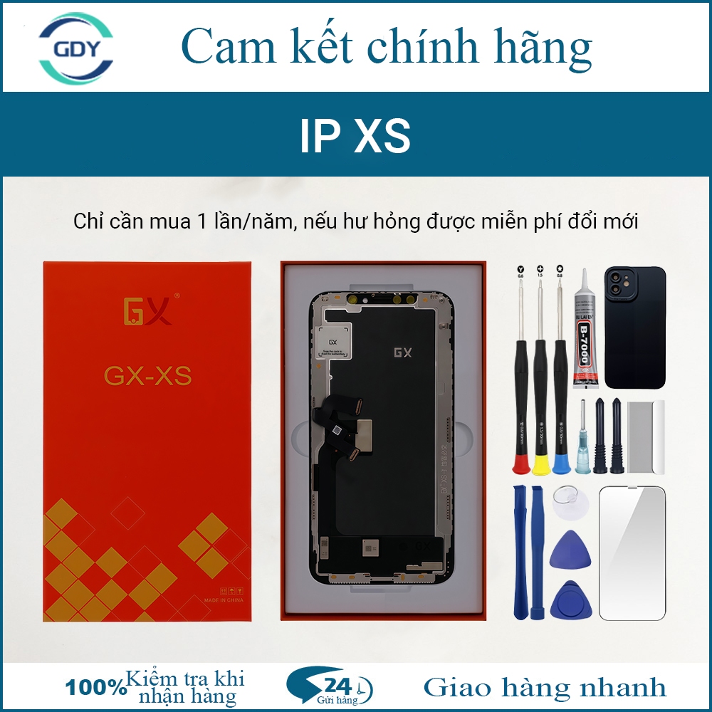 จอ TFT GX ของแท้ เข้ากันได้กับ IP XS ทดสอบ 100% รวมชุดเปลี่ยนหน้าจอ