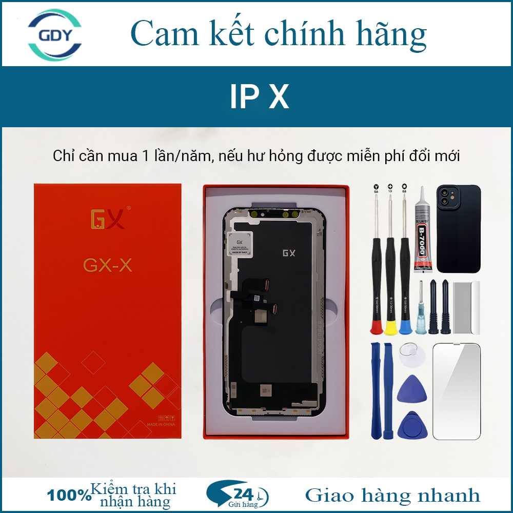 หน้าจอ TFT GX ของแท้เข้ากันได้กับ IP X ทดสอบ 100% รวมชุดเปลี่ยนหน้าจอ